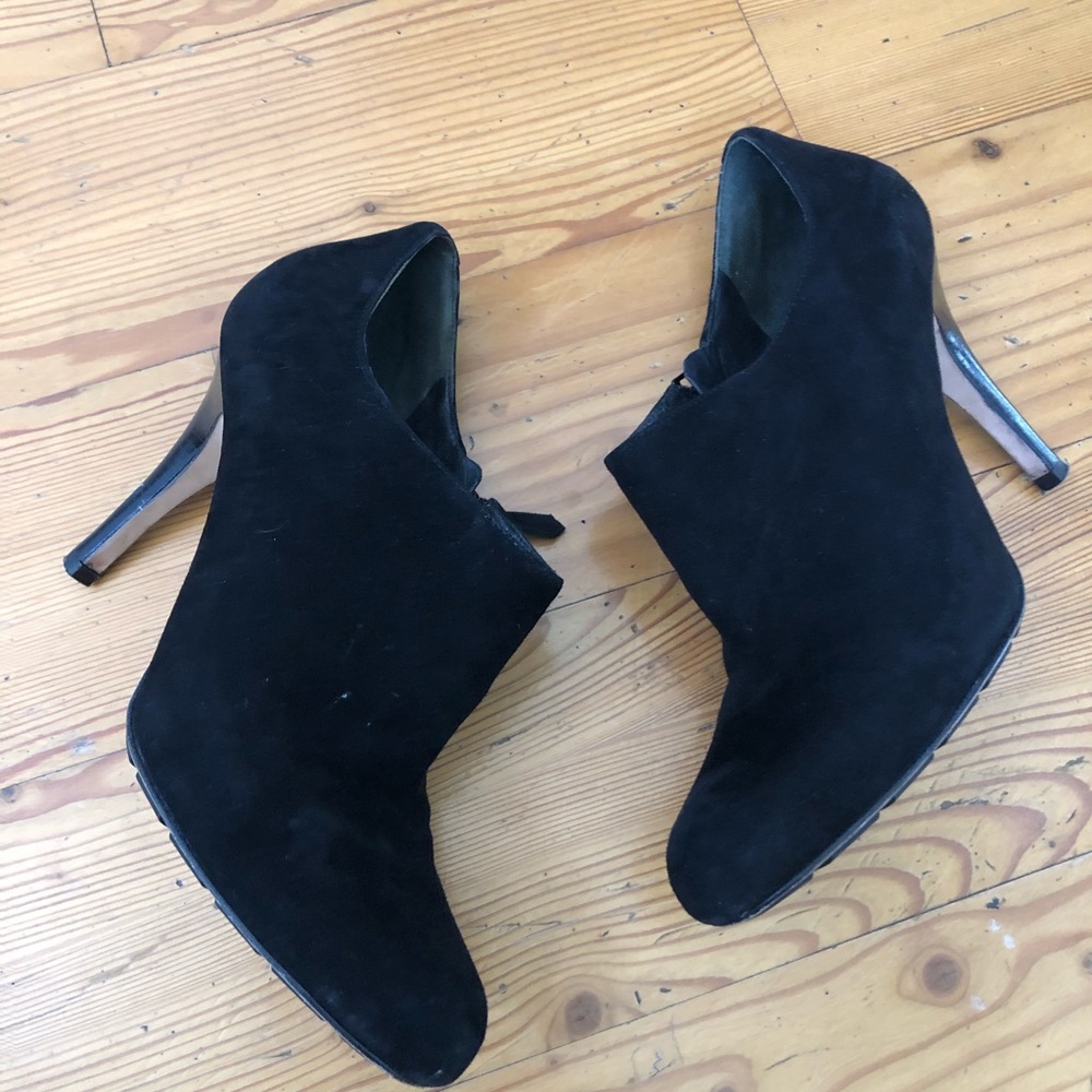 Cole Haan Air 9B Black Suede Talia Ankle Booties